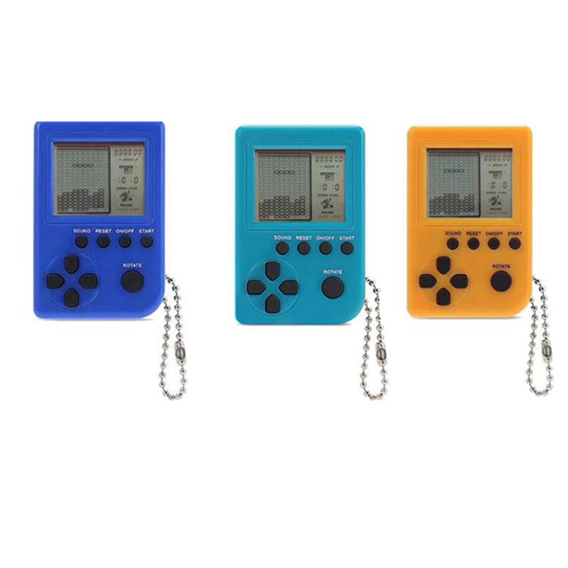 Portable Game Players Random 3 Pcs/6 Pcs Pack Mini Tetris Console Pendant Keychain Handheld Consoles For Gifts-image-700113764