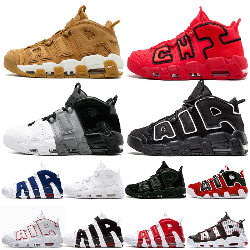 

Air More Uptempo Scottie Pippen Women Mens Basketball Shoes Olympic Trainers Bulls UNC Split Gym Red Chrome Tri-Color Off White Black Sports Sneakers Size 36-47, D1 scottie pippen 36-47