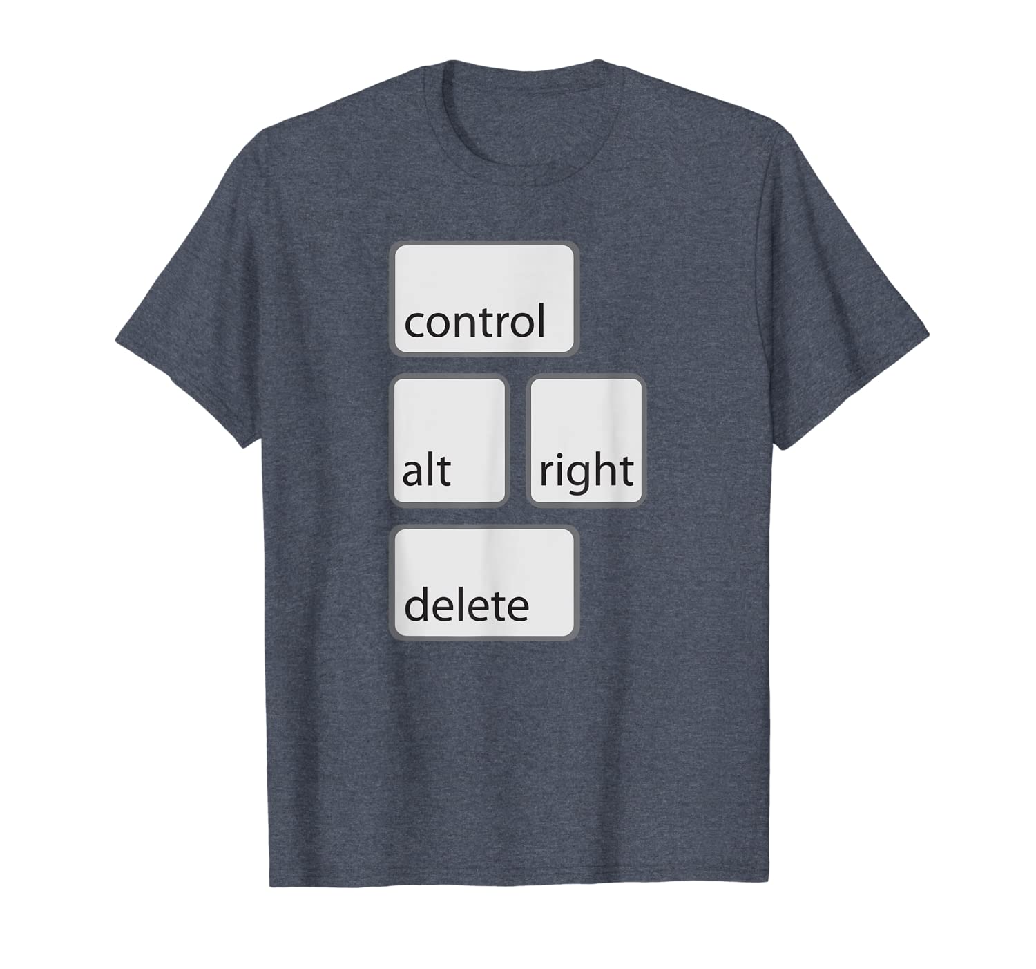 

control alt right delete t shirt, White;black