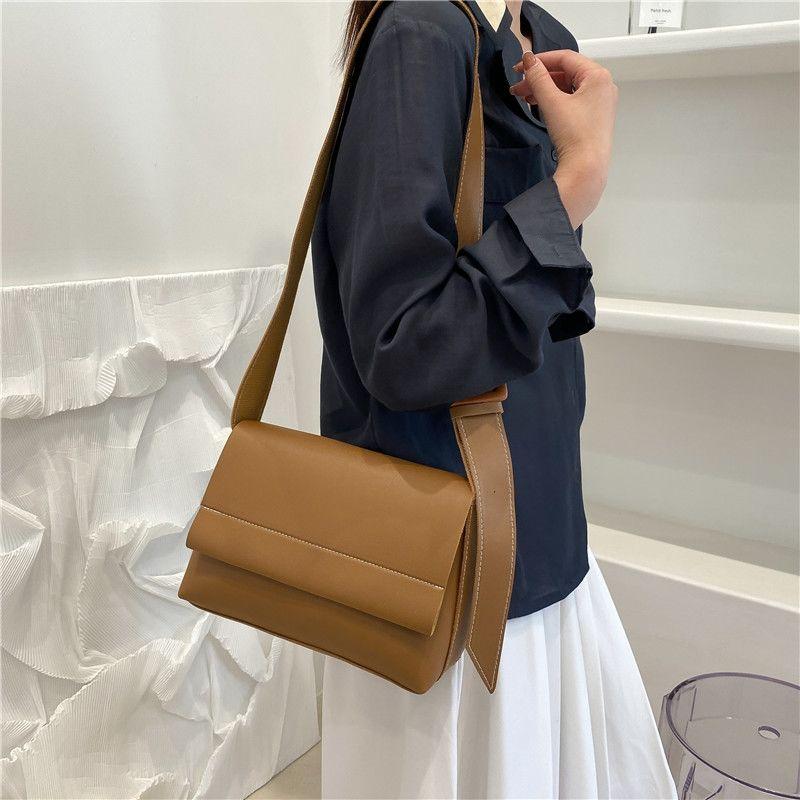 

Evening Bags Women Bag Shoulder Underarm Crossbody For Handbag Purse All-match Fashion 2022 PU Leather Solid Color Simple, Black