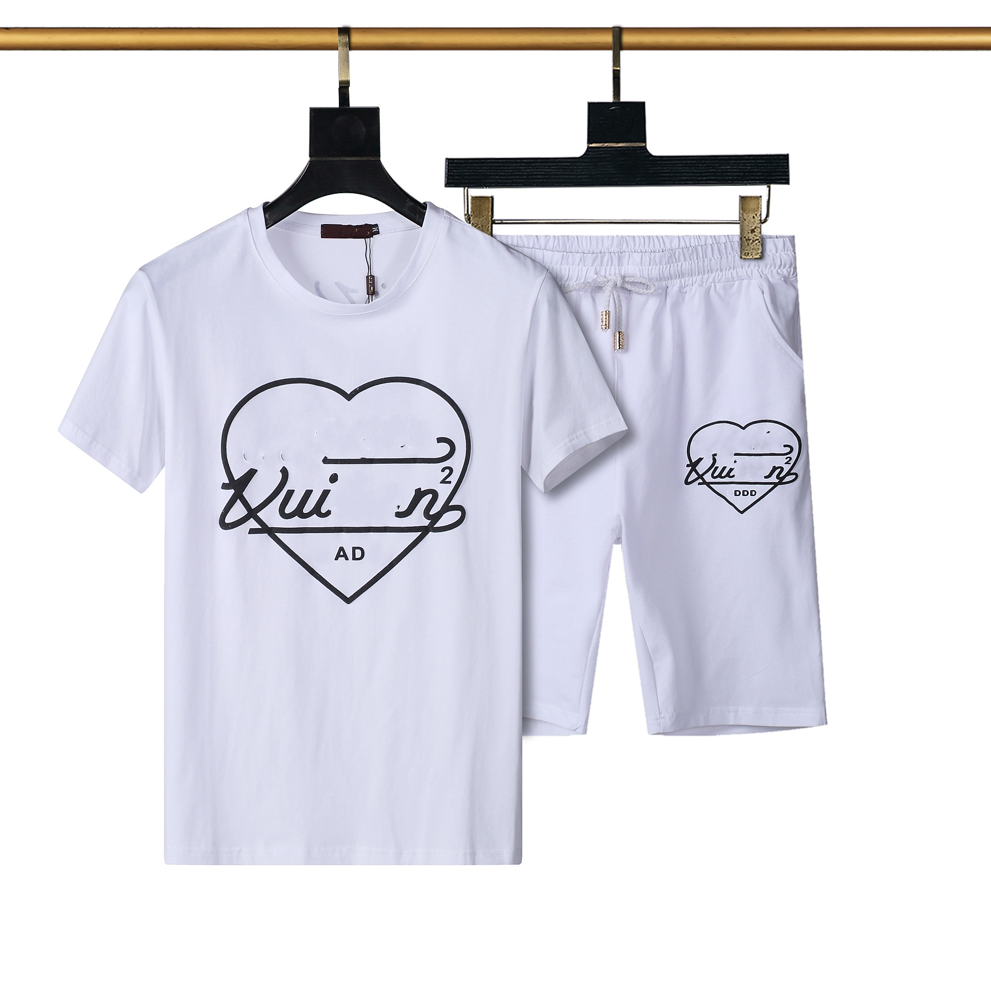 

22 NEW Summer High Quality Designer Mens Tracksuits Sets Jogger Sweatshirts Sports Sporting Suit Men Women Short Sleeve Sweat Suits Pullover Designs Sportswear Set, 03