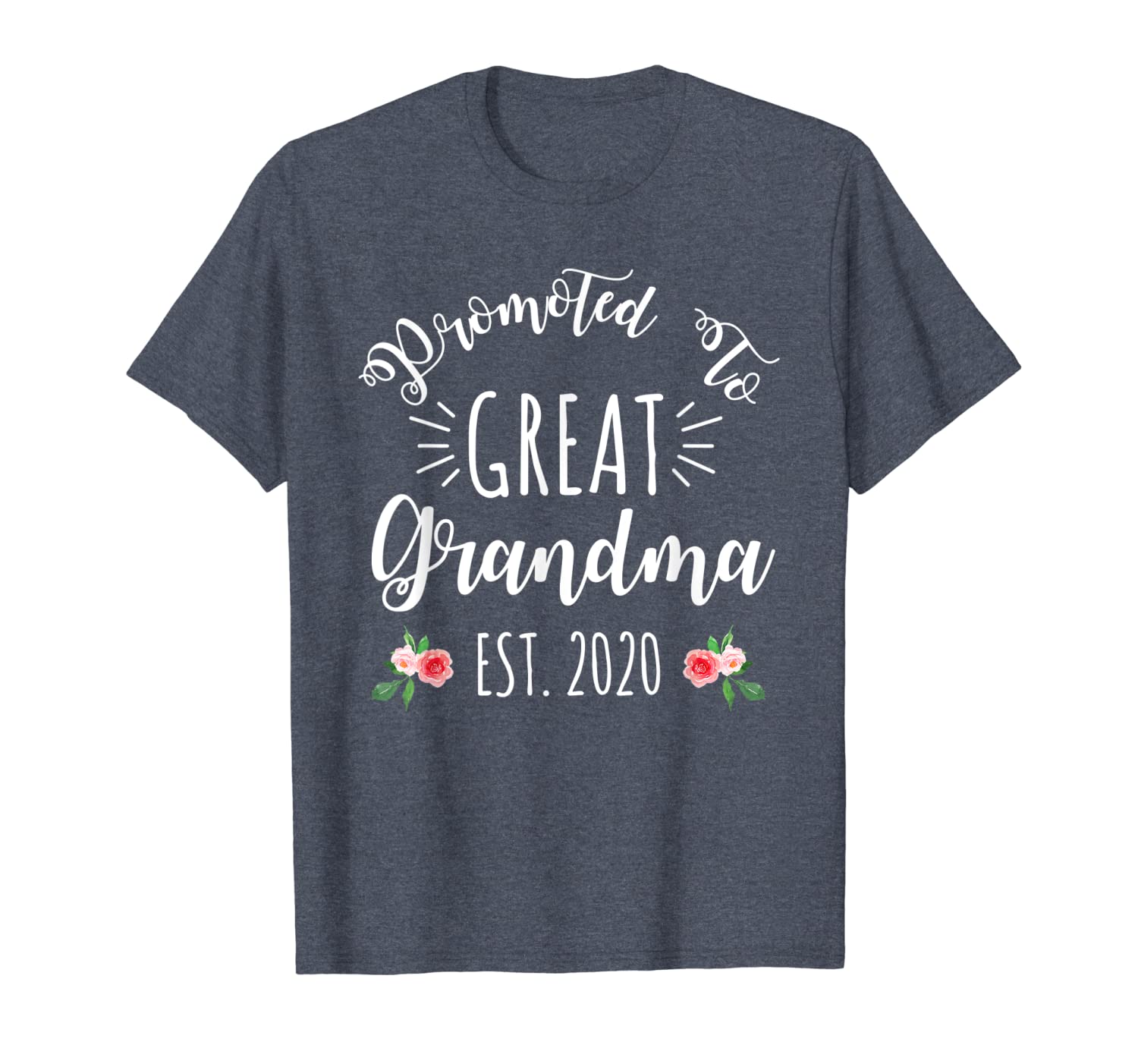 

promoted to great grandma est 2020 new grandma to be shirt, White;black