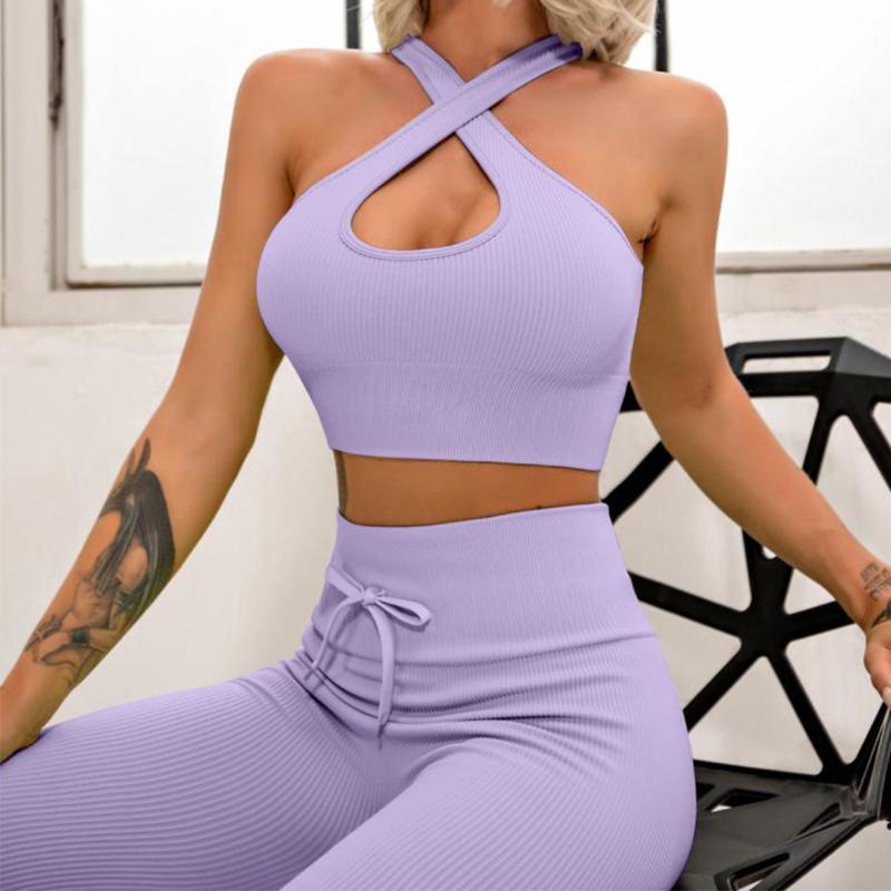

Yoga Outfit Seamless Set Women Sportswear Two Piece Sport Suit Gym Clothing Female Clothes Workout Women's Tracksuit