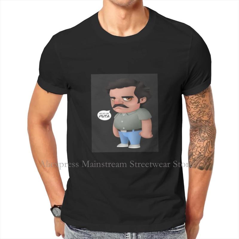 

Men's Hoodies & Sweatshirts PABLO ESCOBAR T Shirt Harajuku Gothic High Quality Tshirt Loose O-Neck Short Sleeve, Black