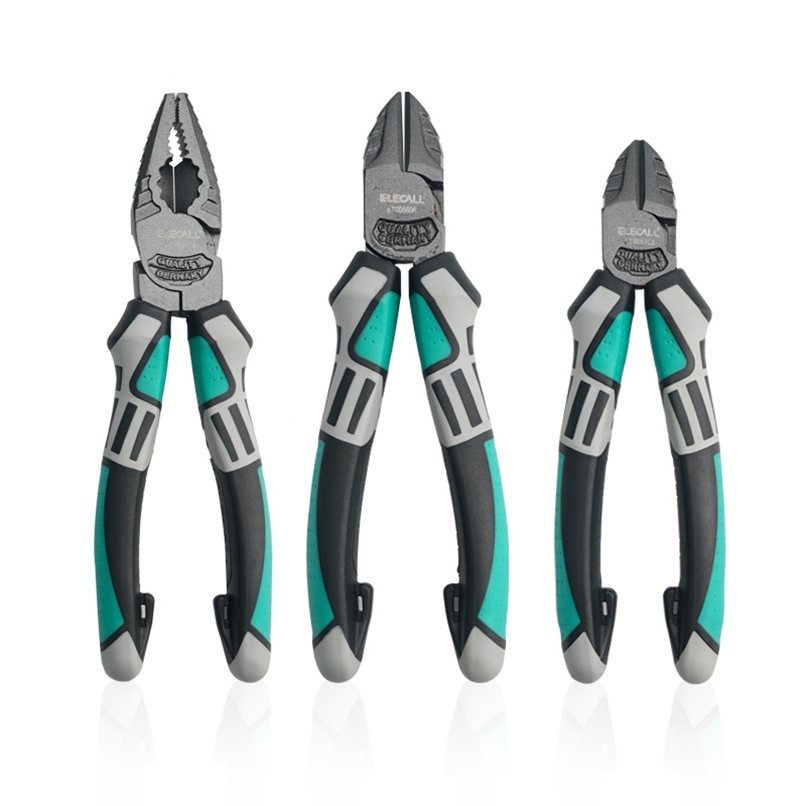 

ELECALL Wire cutter pliers 6" 7" Diagonal pliers cutting nipper wire stripper plier hand tools for cable cutters electrical 211028