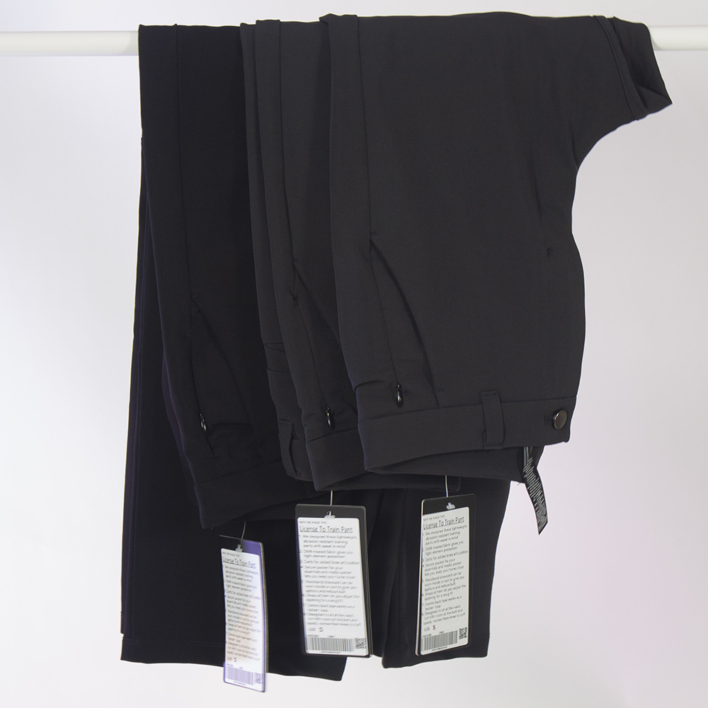 

Trousers Lulu Men's Commission Pants Sports Leisure Woven Capris, 03 black casual pants men