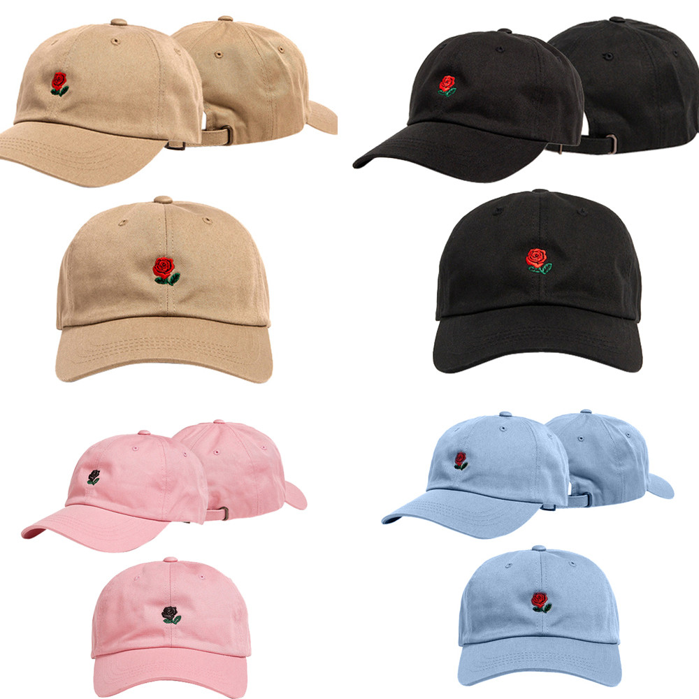 

Women Man Baseball Cap Couples Adjustable Rose Flower Embroidered Baseball Cap Casual Cool Harajuku Style Hiphop Visor Hat #L20, Blue;gray