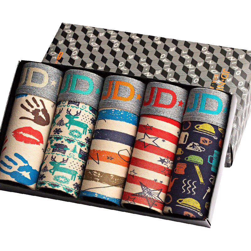 

Hot Underwear Men Cotton Boxer Homme Brand Underpants Male Panties Breathbale Shorts U Convex Pouch Plus Size -3XL, 8888-4pcs