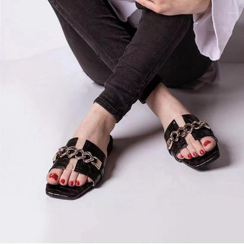 

Slippers 2021 Summer Women's Sandals Flat Open Toe Outdoor Fashion Buckle Beach Shoes Plus Size 42, E682930a