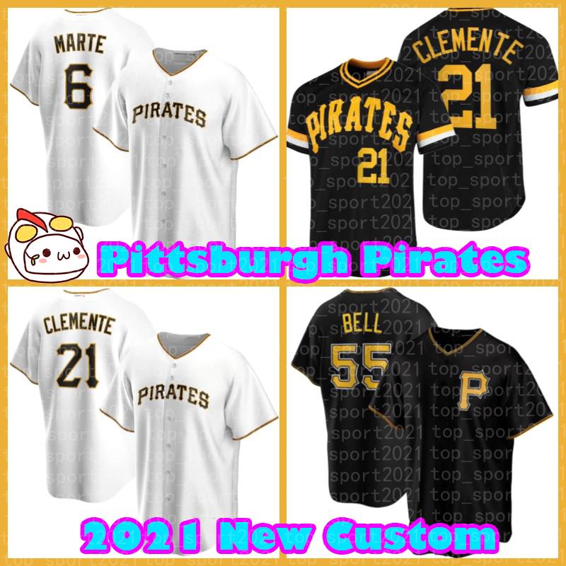 

Pittsburgh Pirates Jerseys 21 Roberto Clemente 26 Adam Frazier 19 Colin Moran 10 Bryan Reynolds 23 Mitch Keller 13 Ke'Bryan Hayes B, Custom retro men jersey