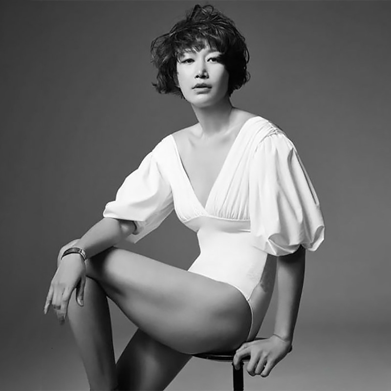 Bikini Shiyisheng One Piece Sexy Candy Color Nylon Deep v Swimsuit 1149-image-678357155