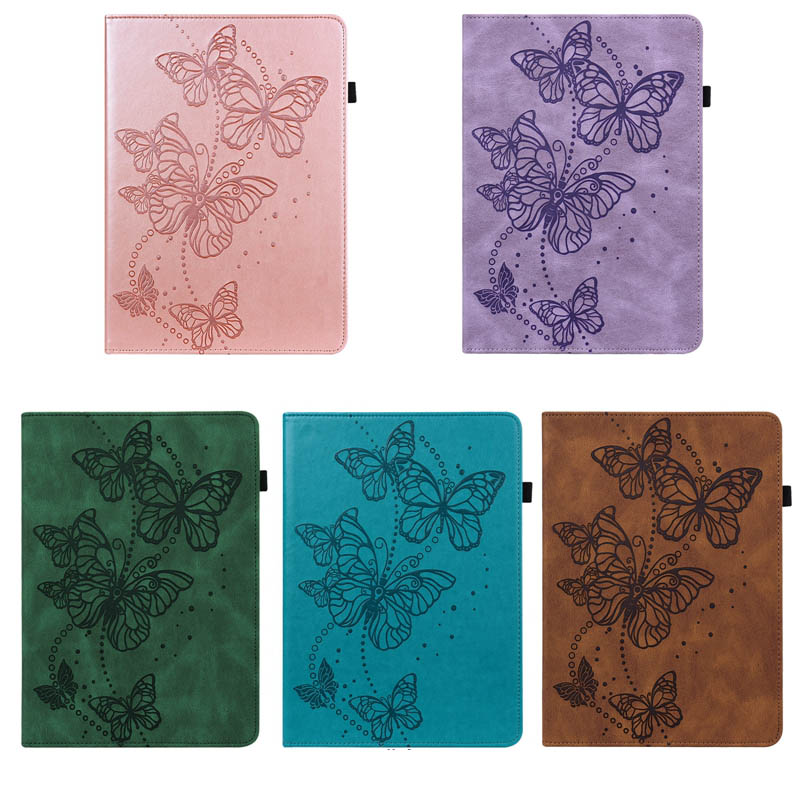 

Fashion Imprint Butterfly Leather Case For Ipad Pro 11 2021 10.5 10.2 Mini 6 1 2 3 4 5 Air 7 8 9.7 Retro Print Girls Lady Wallet Frame Pocket Credit ID Card Slot Holder Flip Cover
