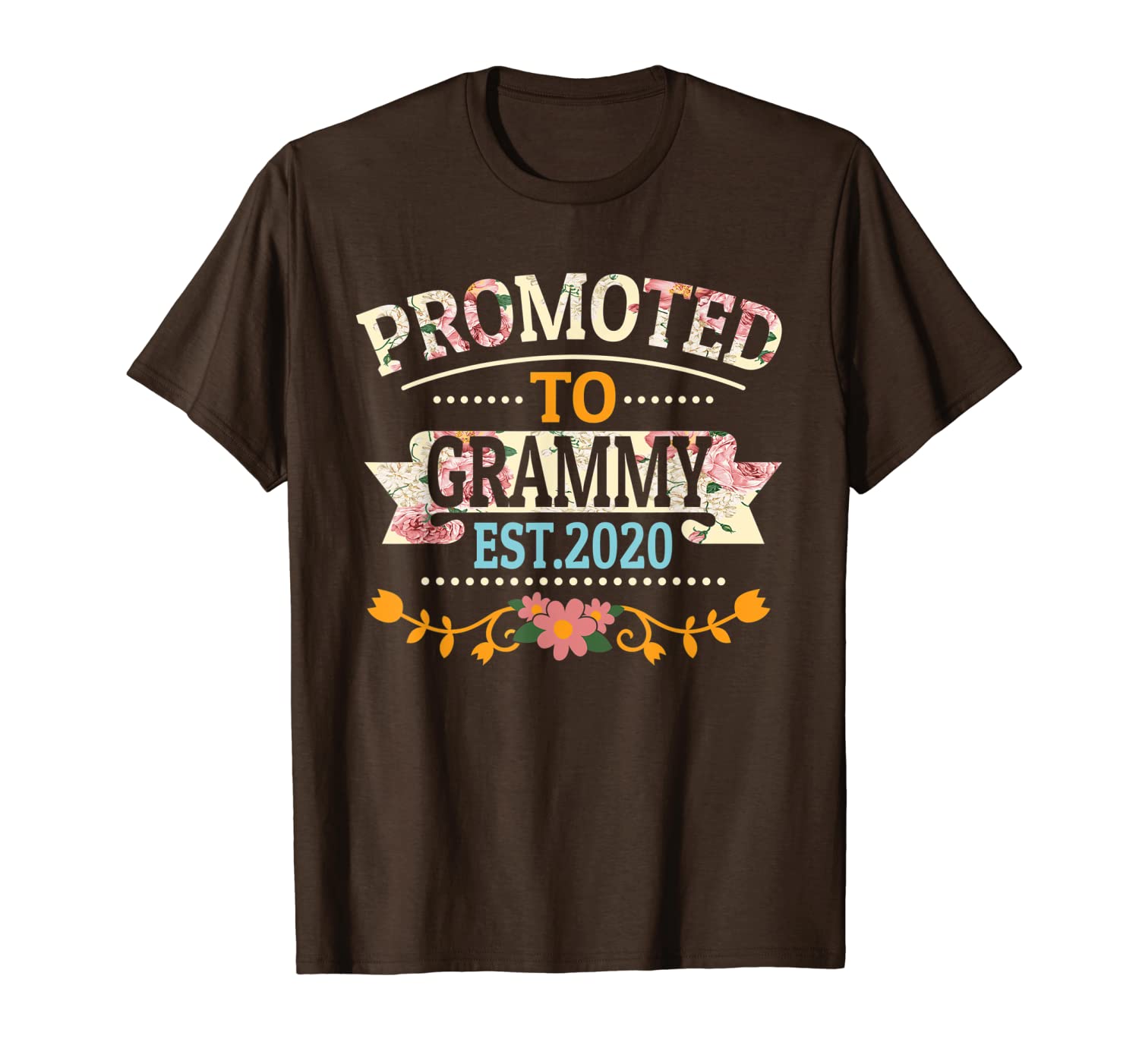 

promoted to grammy est 2020 vintage shirt mother's day gift, White;black