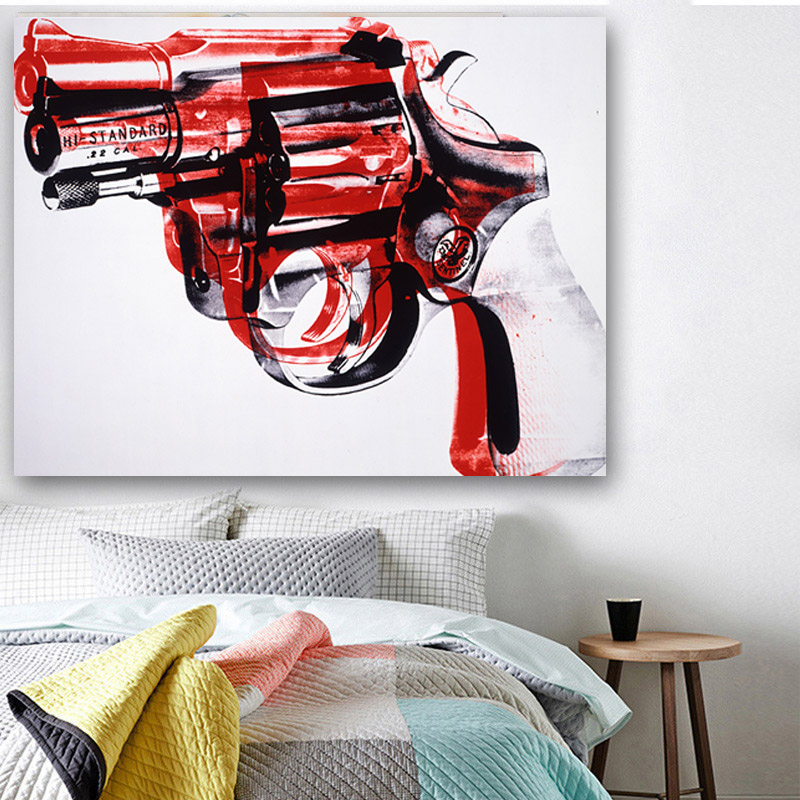 Abstract Painting Gun 2018 Andy Warhol Wall Art Pictures For Living Room Pop Canvas Prints And Posters Room Decor Unframed-image-678451566