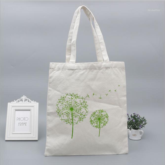 

Gift Wrap Folding Shopping Bag Eco-friendly Reusable Portable Shoulder Fashion Dandelion Pattern Customizable Logo Advertising GiftBag