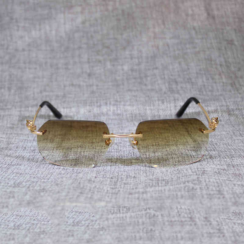 

Factory Direct Price Leopard Style Rimless Men Square Eyeglasses Clear Frame for Women Reading Outdoor Shades Oculos Gafas