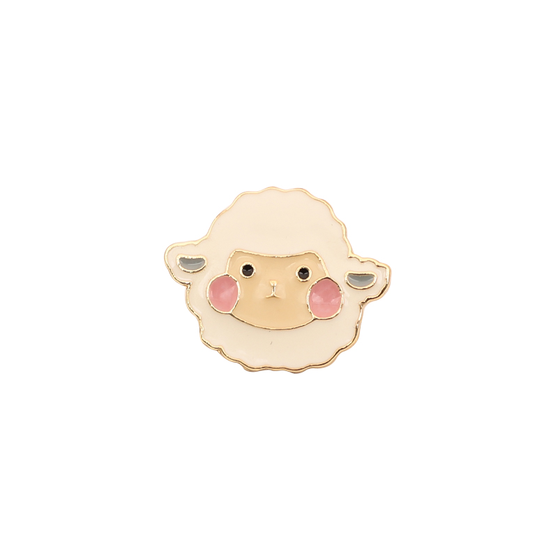 

Cartoon Little Sheep Lapel Pins Animal Brooches for Women Gold Plated Cute Creative Enamel Paint Funny Denim Shirt Gift Bag Accessories Collar Pin