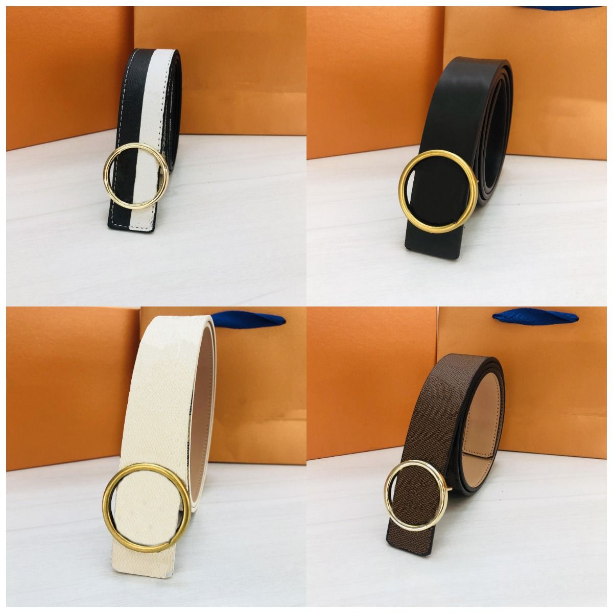 

Women Fashion Belt Genuine Leather Big Letters Gold Copper Buckle Designers Men Jeans Girdle Popular Dress Coat Waist belts Hardware Top Quality Waistband, Customize
