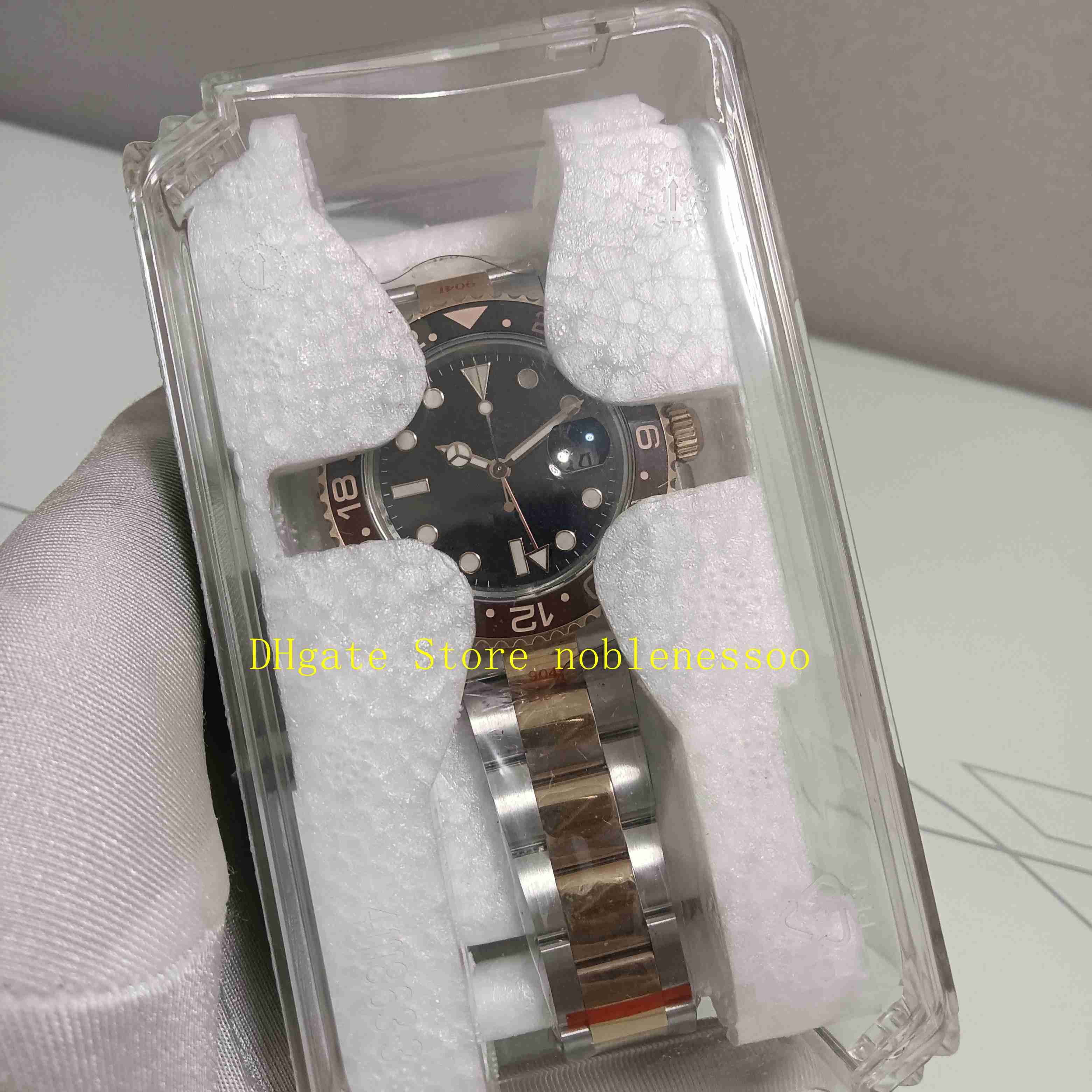 

Real Photo GM Factory Cal.3285 Movement Automatic Watch Men's II Root Beer Two-Tone Rose Gold 126711CHNR Sapphire Glass 126711 GMF ETA Mens Watches, 01