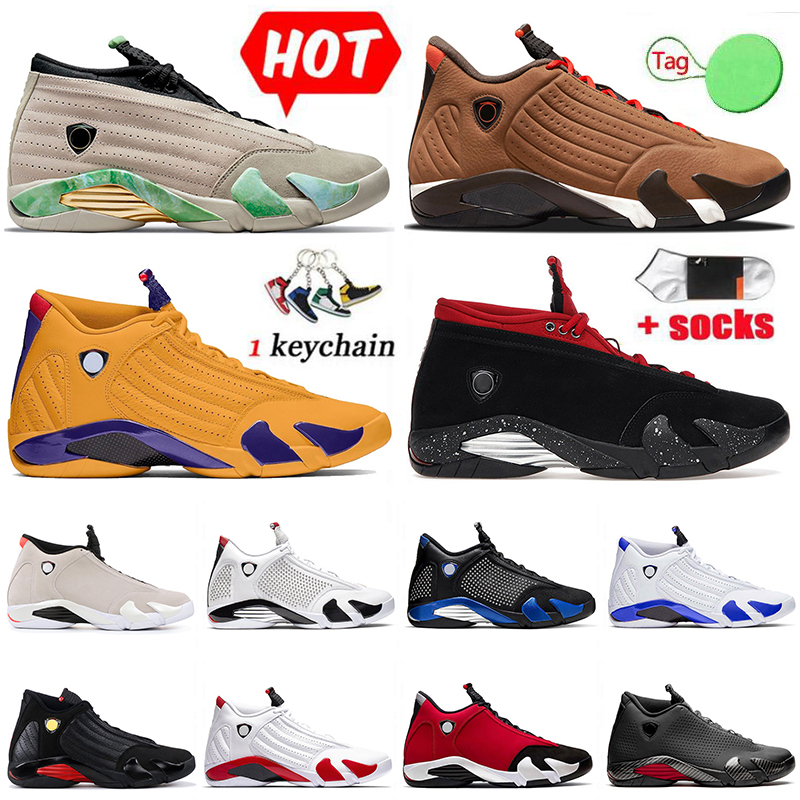 

Fortune Jumpman 14 mens basketball shoes Retro Red Lipstick Winterized Last Shot Desert Sand DMP University Gold Thunder Jordan14s trainers sports sneakers 40-47, 01 red lipstick