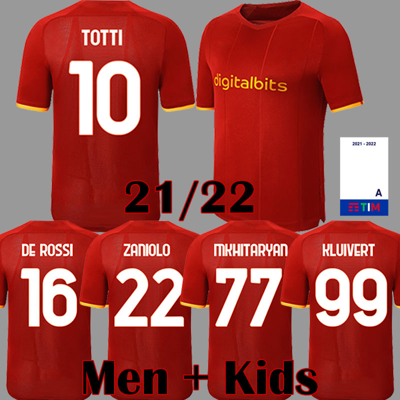 

21 22 ZANIOLO DZEKO MAYORAL PASTORE PEDRO soccer jerseys 2021 2022 TOTTI ROME football kits shirt DE ROSSI as maillot foot, Kids home