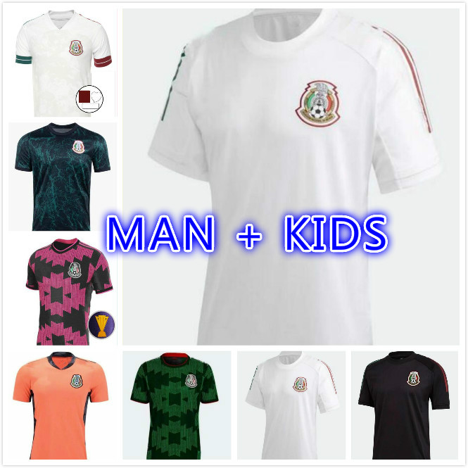 

Fans Player version Mexico soccer jerseys Copa america Camisetas 20 21 CHICHARITO LOZANO DOS SANTOS MORENO ALVAREZ GUARDADO 2021 football shirts Men + Kids sets kit, 21/22
