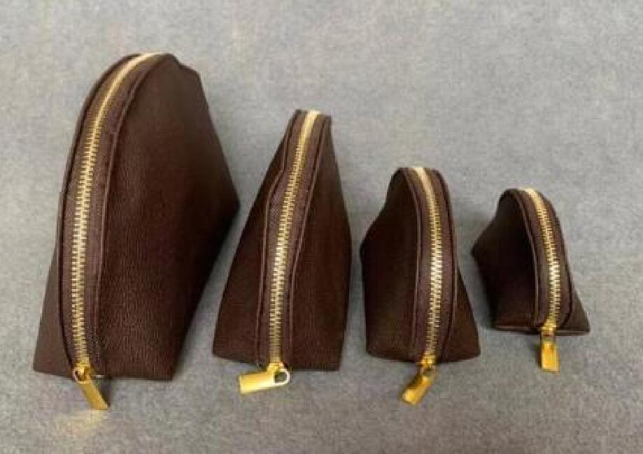 

Women cosmetic bags makeup bag travel pouch make up bag ladies cluch purses organizador toiletry bag 4pcs set, Brown