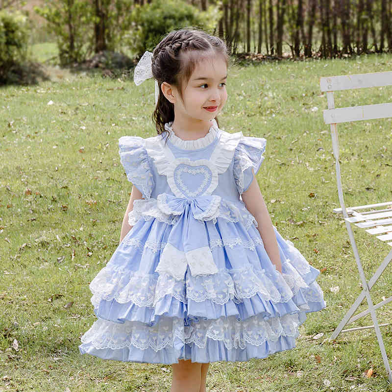 

Girls' dresses CEKCYA Girls Spanish Turkey Dress Children Lolita Princess Lace Ball Gown Infant Birthday Outfits Baby Baptism Dresses