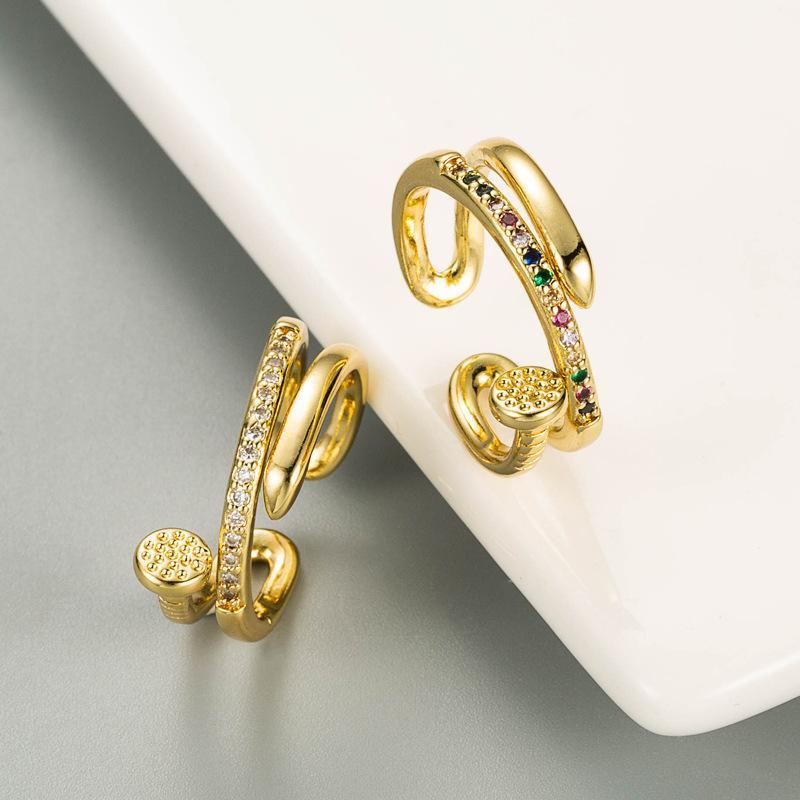 

Wedding Rings Statement Cubic Zirconia Finger Ring For Women Gold Color Adjustable Opening Copper Jewelry Engagement Anillos Mujer1