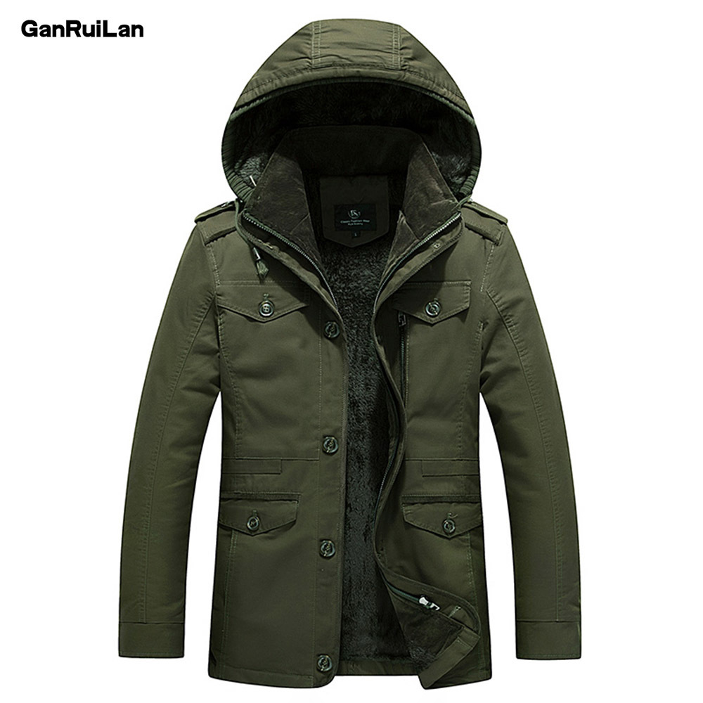 

Autumn Winter Fur Collar Parka Men Casual Slim Fit Hood Jackets Mens Coat Cotton Windbreak Outwear Coat men JK18040 210518, Black asian size