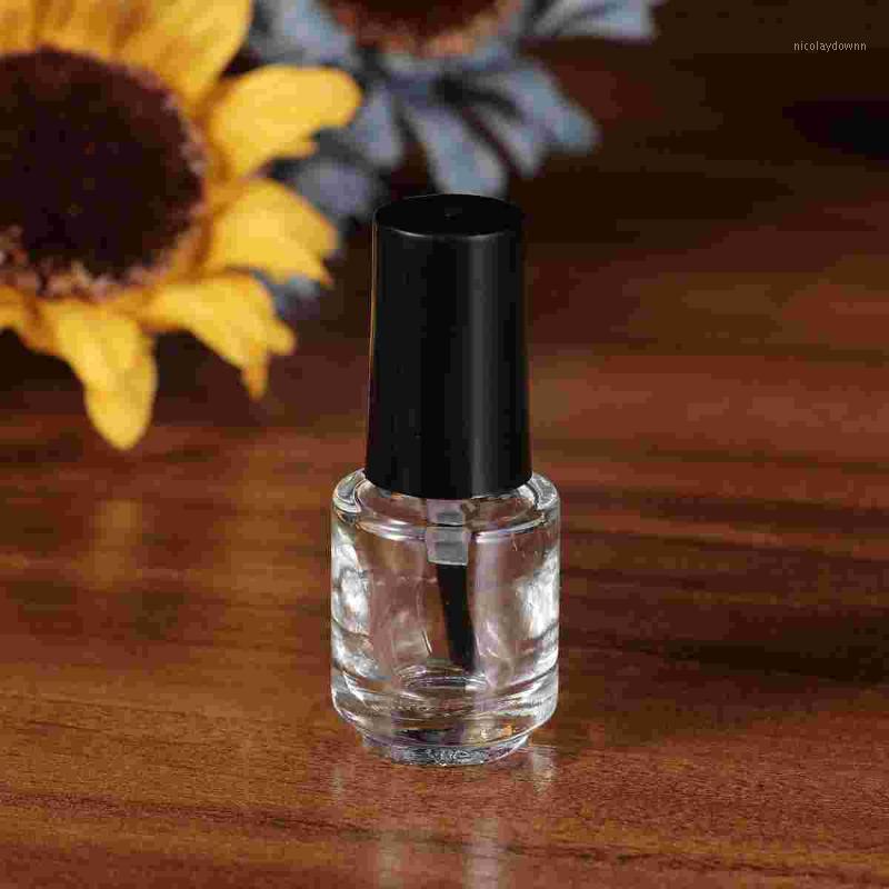 

Storage Bottles & Jars 20pcs 5ml Transparent Glass Bottle Nail Polish Empty With Brush Black