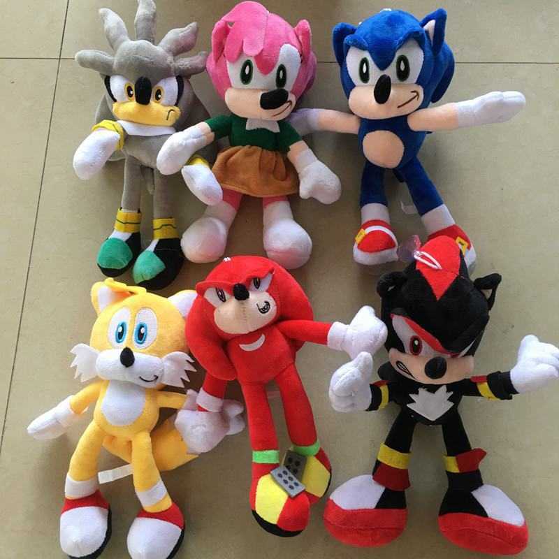 

Arrival Sonic Plush Toy The Hedgehog Tails Knuckles Echidna Doll Stuffed Animals Toys Christmas Gift Cartoon Gift Toys, Red