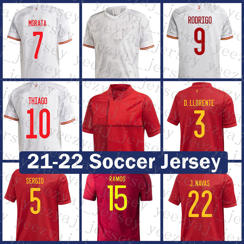 

21 22 Soccer Jersey Spain Football Shirt BUSQUETS M. LLORENTE MORATA KOKE GERARD THIAGO PEDRI F. TORRES RAMOS RODRI OLMO OYARZABAL ADAMA SAR, Black;yellow