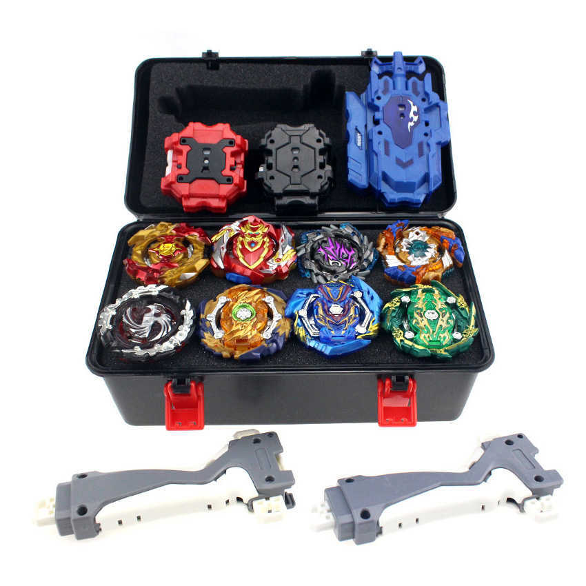 

Tops Set Launchers Beyblades Toys Toupie Metal God Burst Spinning Top Bey Blade Blades Toy bay blade bables B154 B-153 X0528