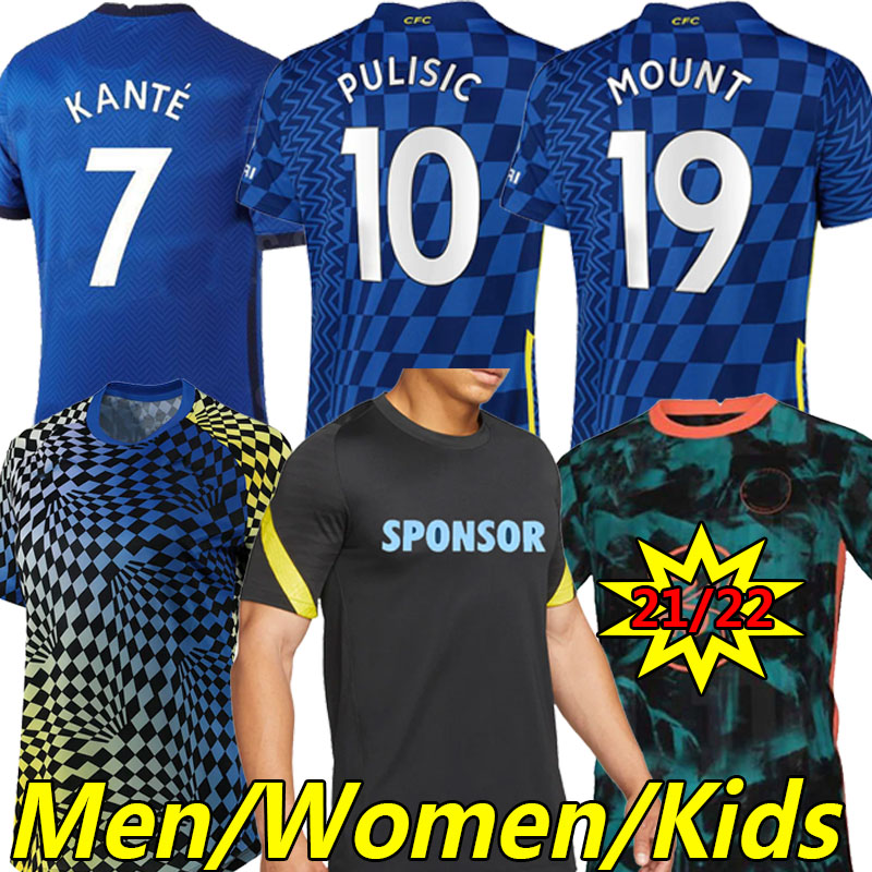 

21/22 CFC soccer jerseys PULISIC ZIYECH HAVERTZ KANTE WERNER ABRAHAM CHILWELL MOUNT JORGINHO 2021 2022 GIROUD football shirt men women kids kit training uniforms