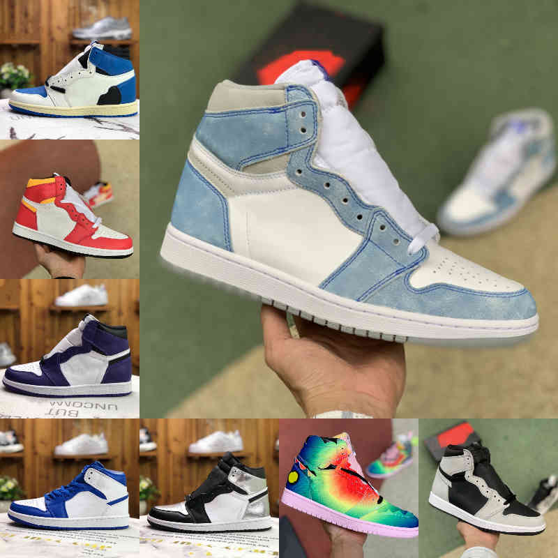 

2021 Men Women 1 1s Basketball Shoes DARK MOCHA Bio Hack Candy PATINA Hyper Royal Blue UNC Patent Red White BLACK Fragment Military TWIST Gr