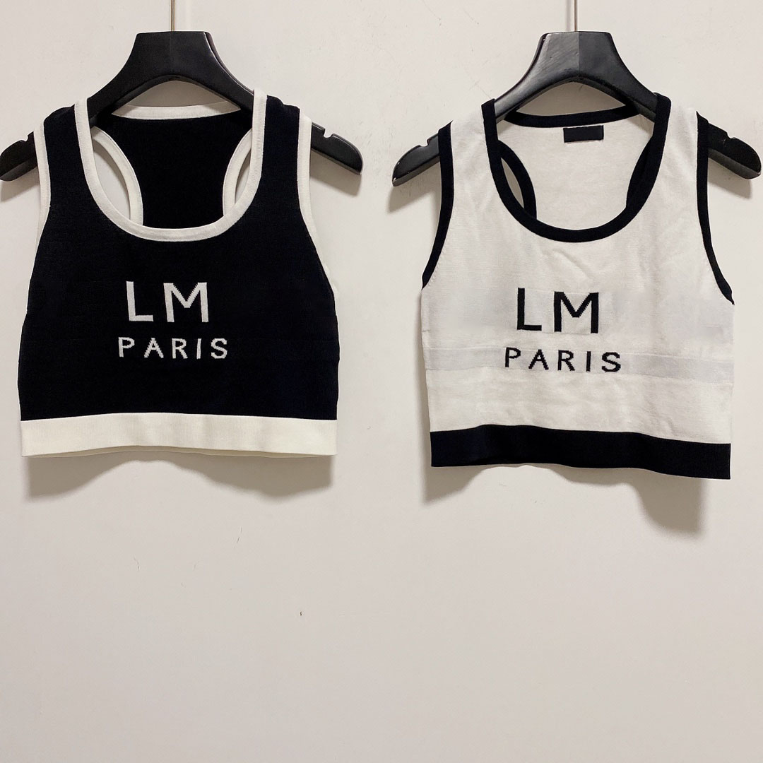 

Women's Tanks Camiss Sexy Vest Outwear Crew Neck Knit Top Summer Letter Pattern Ladies Fashion Loose Casual Breathable 2021 Size S-L, White