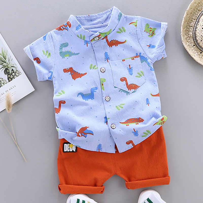 

Clothing Sets Summer Baby Boy's Suit Set For Boys Casual Clothes Top Shorts Infant Sport Suits Kids, Ah1530 white