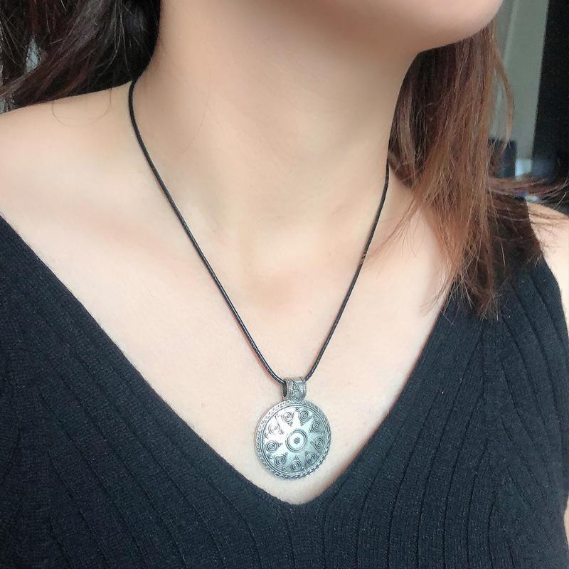 

Pendant Necklaces Retro Tibetan Silver Large Ganesha India Religious Pendants Rope Fashion Women Party Accessory