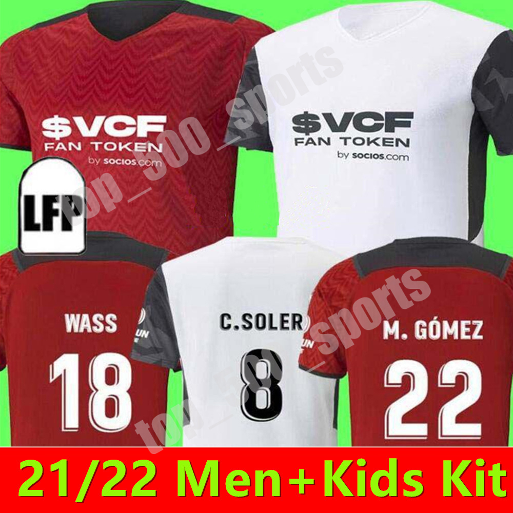 

Men + Kids Kit 21 22 valencia soccer jerseys 2021 HOME AWAY GUEDES GAMEIRO Florenzi RED WHITE camisetas de futbol RODRIGO M.Gomez JERSEY football shirts, Away kids