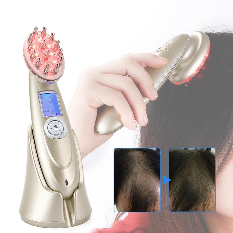 

Electric Hair Brushes Growth Massage Comb Anti Loss Treatment Device Red Light EMS Vibration Care Brush