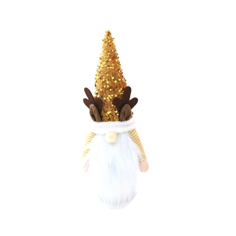 

Christmas Decorations Gnome Wine Bottle Cover Sequin Antlers Swedish Toppers