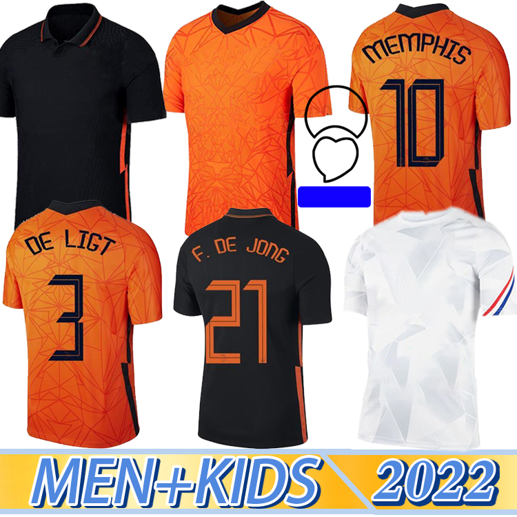 

2021 2022 Holland MEMPHIS DE JONG soccer jersey LIGT NETHERlANDS STROOTMAN VAN DIJK 2022 Adult men + kids kit football shirt, Black;yellow