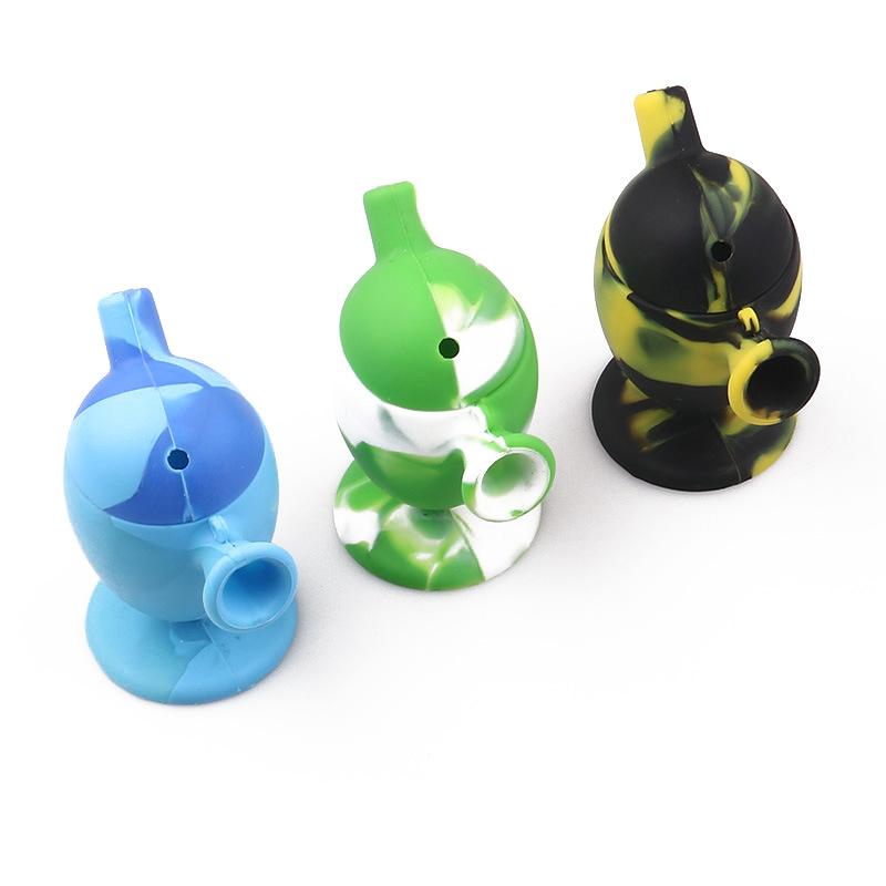

40mm Silicone Smoking Pipe Egg type Silicones Hookah Portable Mini Multicolor Removable Silica gel Pipes
