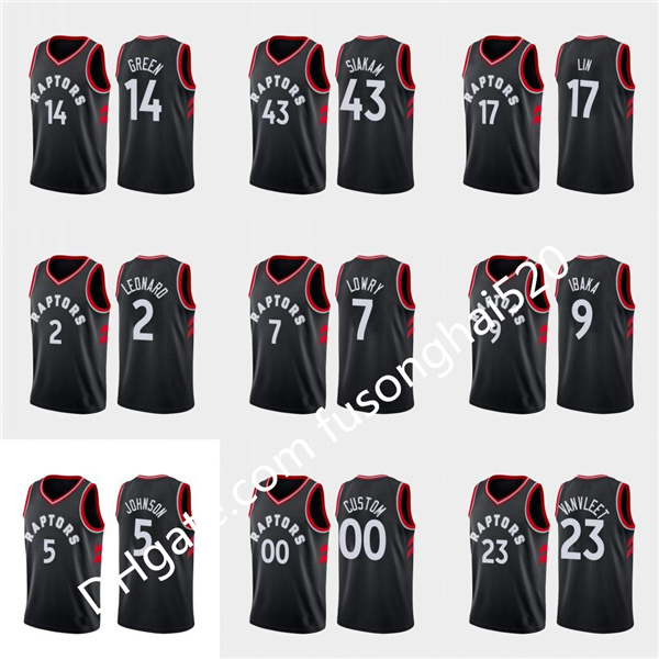 

2021 Print Men's Women kids Pascal Siakam Fred VanVleet Danny Green Kawhi Leonard Kyle Lowry Black Custom Basketball Jersey, Color4