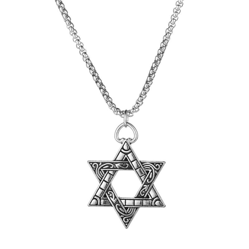 Pendant Necklaces Vintage Star Of David Pendants Neckalces Six Pointed Jewelry For Women Men Israel Judaica Hebrew Jewish Accessories-image-701555422