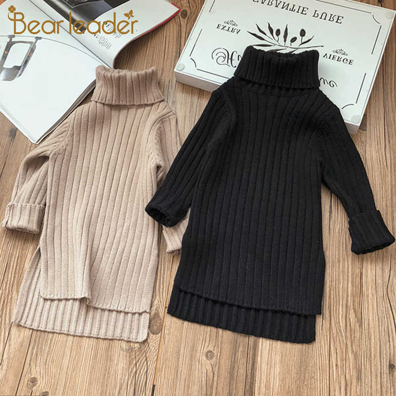 

Bear Leader Christmas Pure Color Fall Winter Boy Girl Kid Thick Turtleneck Shirts High Collar Pullover Sweater Long Sweater 210708, Ah2029black