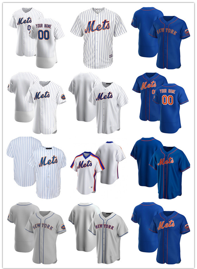 

Custom Jersey Mens women Youth New York Mets your name any name number Authentic Baseball Jerseys white Blue grey stitching, Blue;black