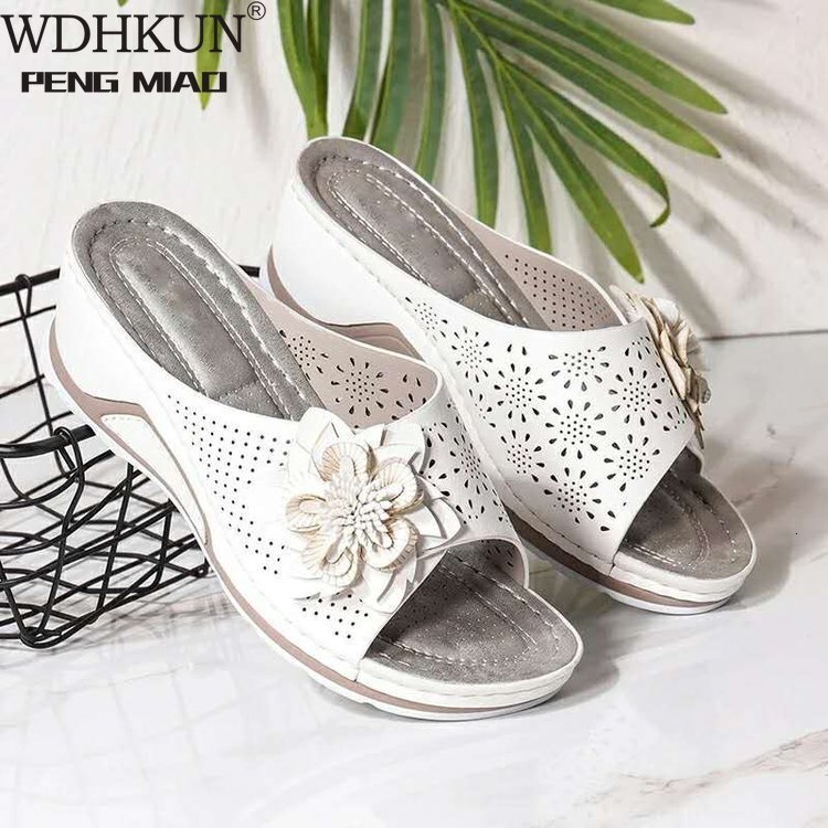 

Sandals 2021 Summer Gladiator Women Flat Open Toe Casual Beach Ladies Shoes Fashion Bohemian Flowers Roman Flip Flops ORRJ, Blue