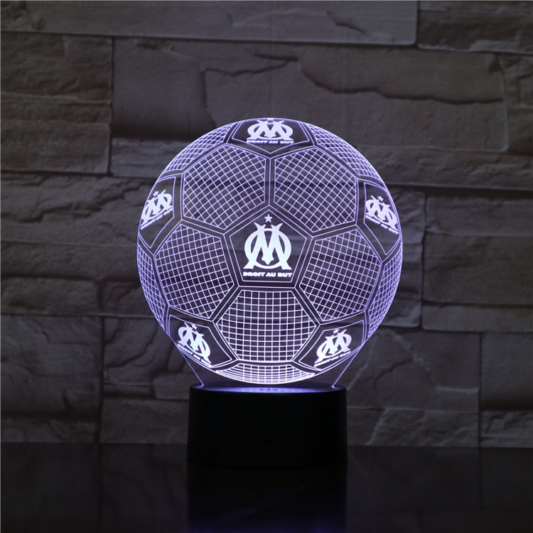 

USB LED Night Light 3D Football Desk Lamp Bedside Soccer Club logo Atmosphere Nightlight APP Control Fans Friends Gift Kids Room Decoration